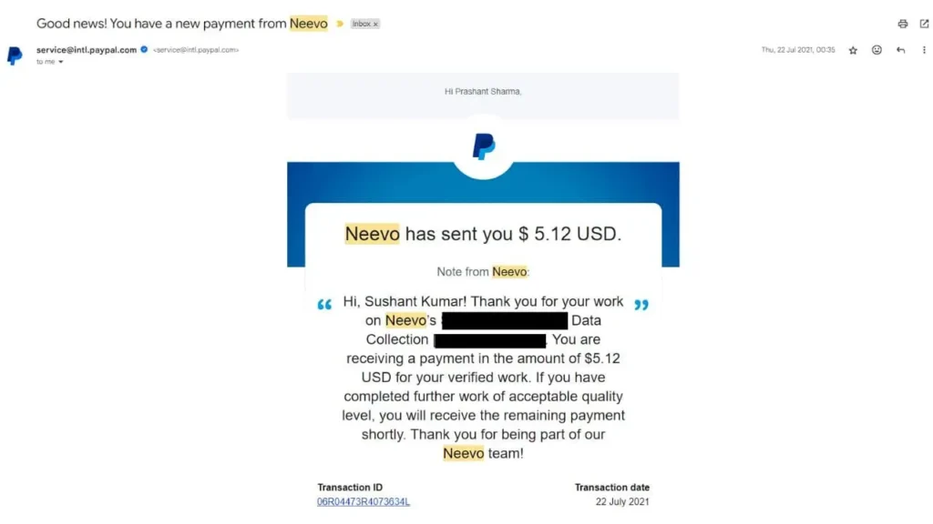 Neevo-payment-Proof